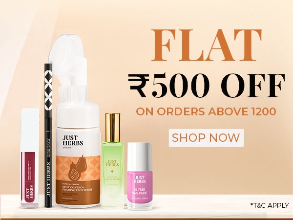 Flat ₹500 Off on orders above ₹1200 on Just Herbs