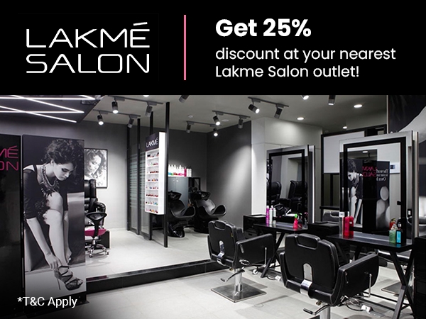 Get 25% discount at Lakme Salons outlets!