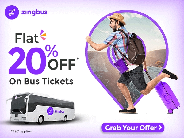 Get Flat 20% off on Bus tickets with zingbus