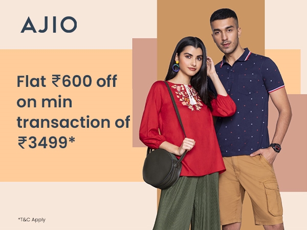 Get Flat Rs. 600 off on min transaction of Rs. 3499