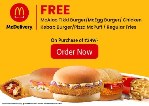 Get Free McAloo Tikki Burger Masala McEgg Burger Chicken Kebab Burger ...