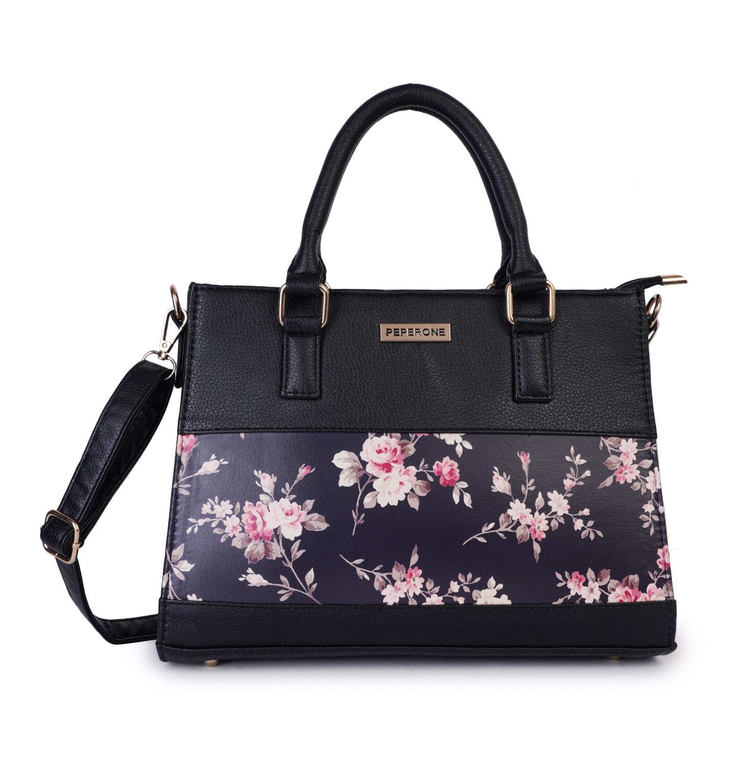 Peperone Fleur Black Handbag 7135