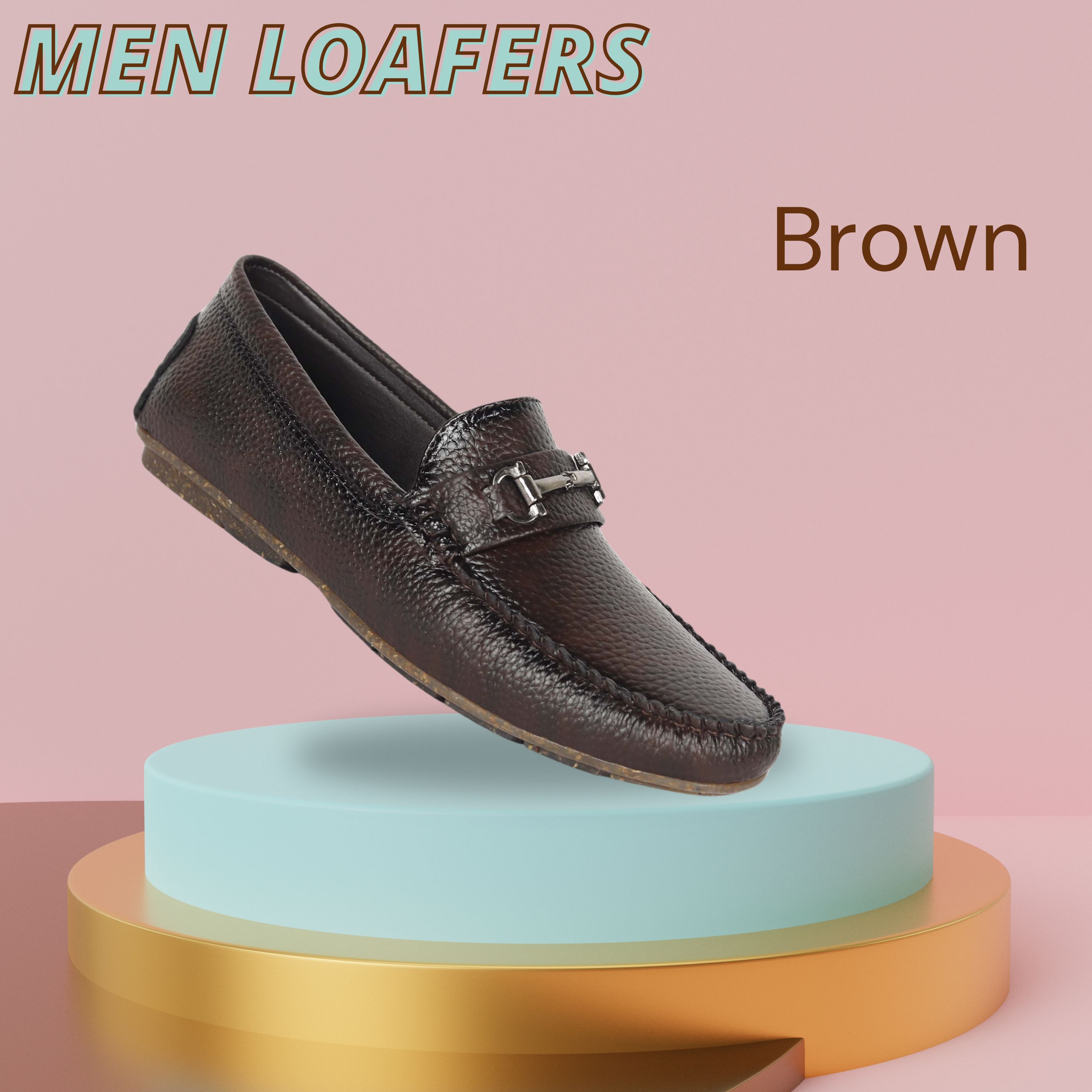 Kavsun Corc Style Trendy Loafers For Men Brown (KV2100)