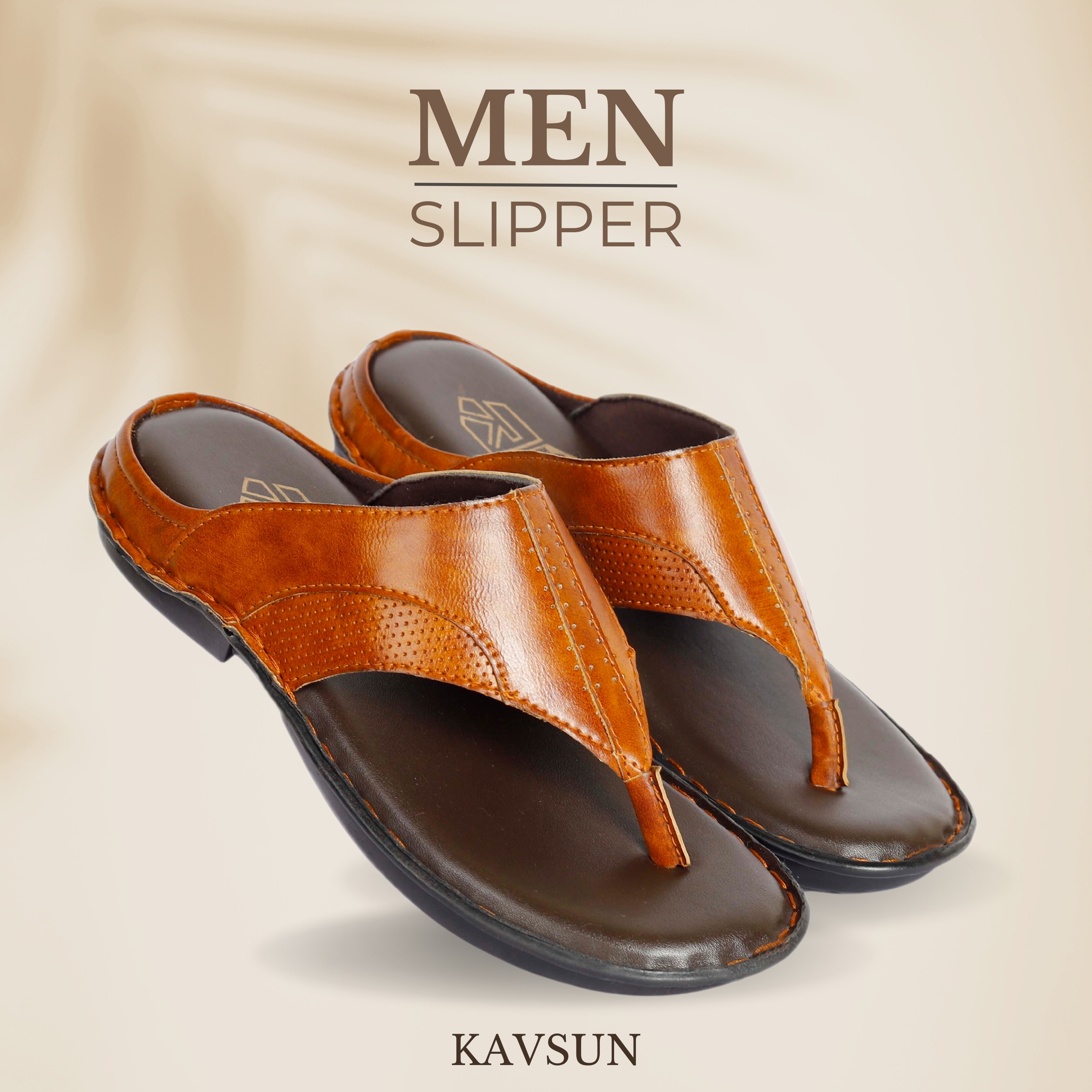 Kavsun Premium Slippers Punch Tan