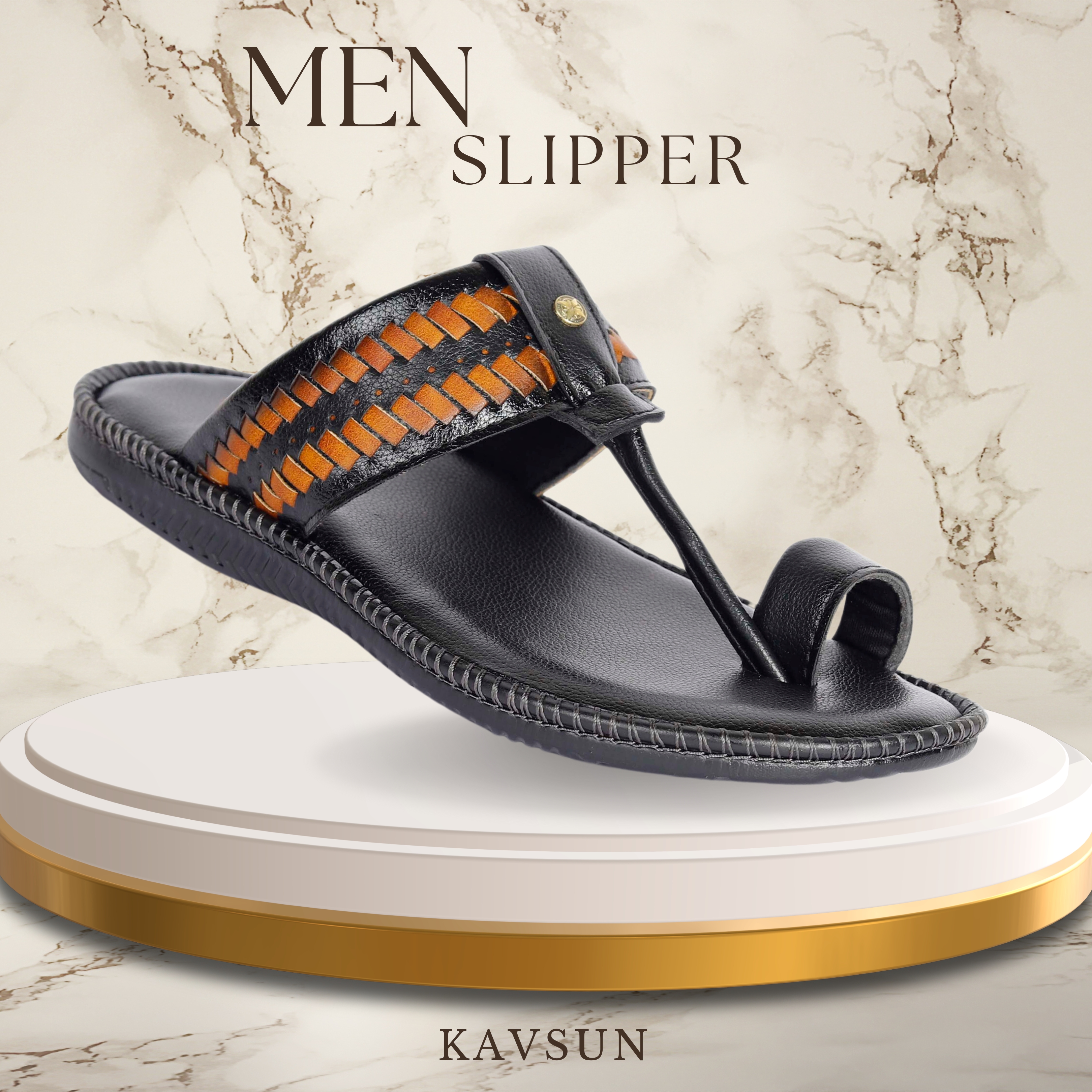 Kavsun Premium Slippers Criss Cross Black