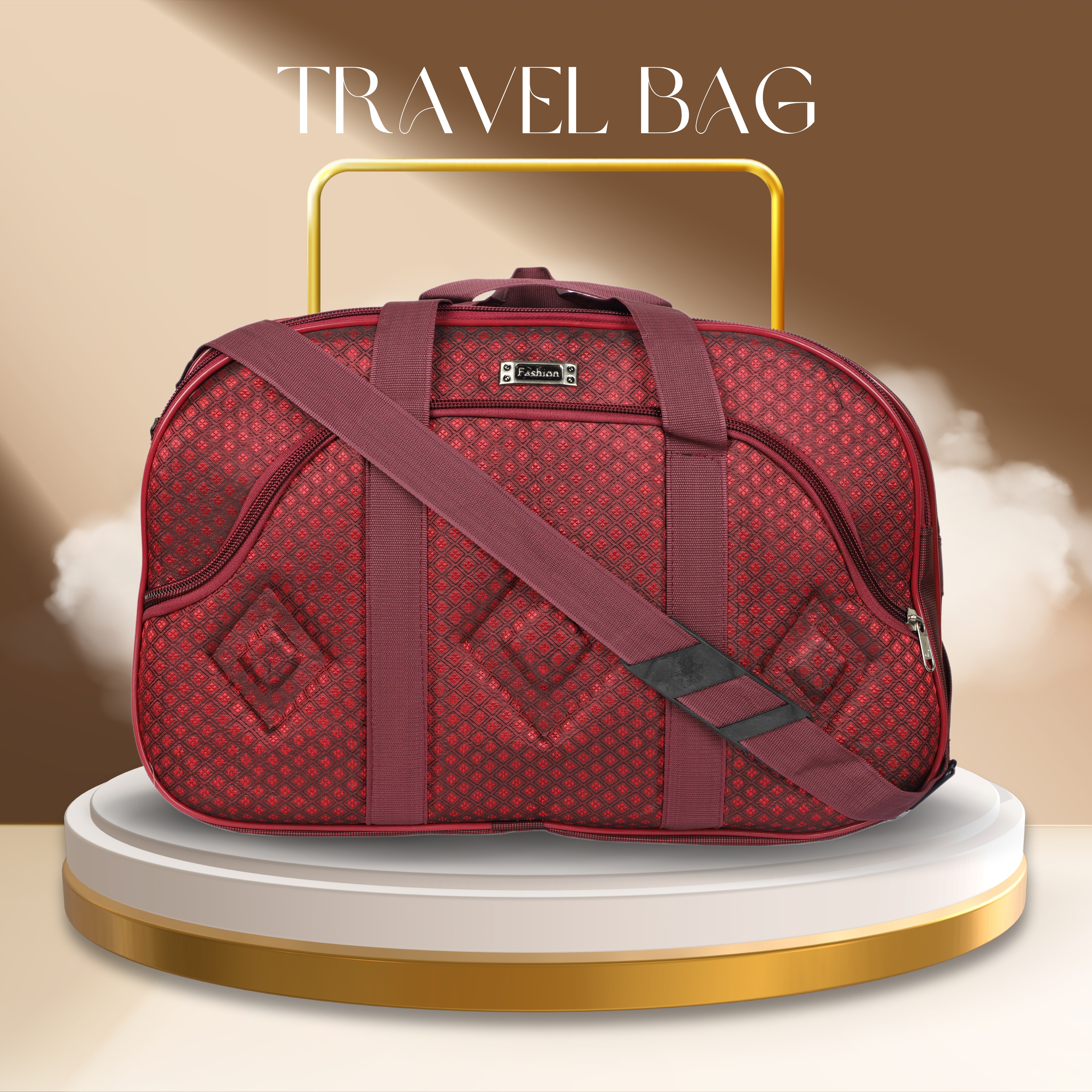 KAVSUN Red Travel Bag Without Wheels