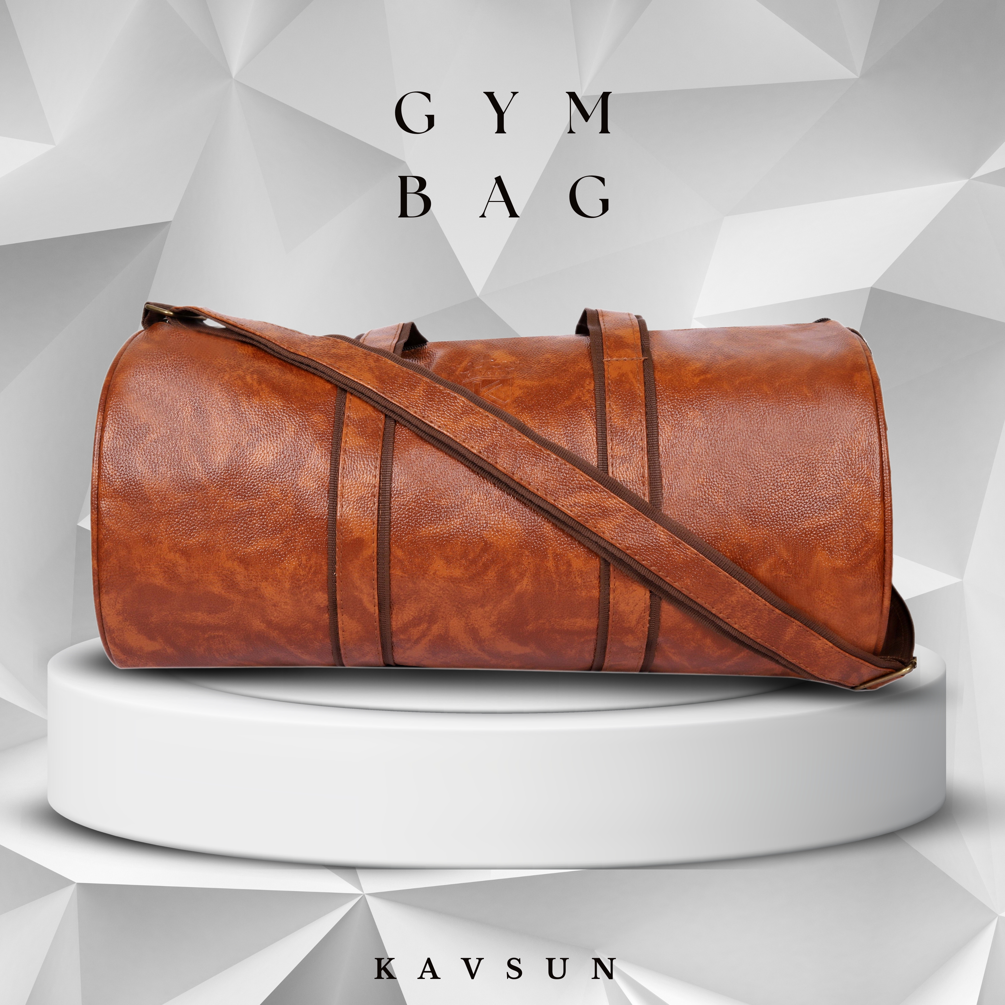 Kavsun Unisex Premium Gym Bag Tan (KVBag-G1)