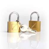 Travel Blue Security Suitcase Padlock Gold Pack Of 2 ( 20 Mm)