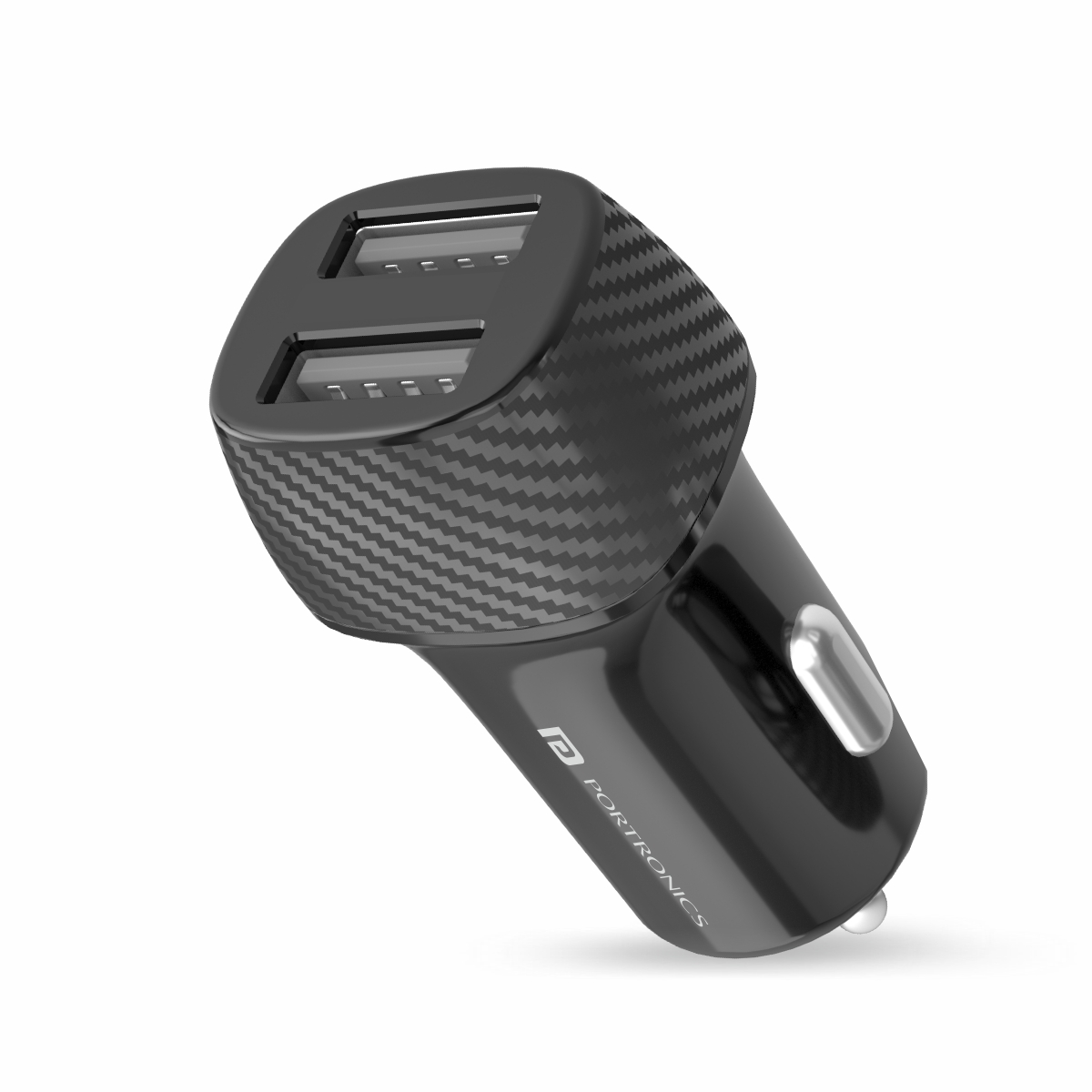 Portronics Car Power 5 - Car Charger With Micro, Black