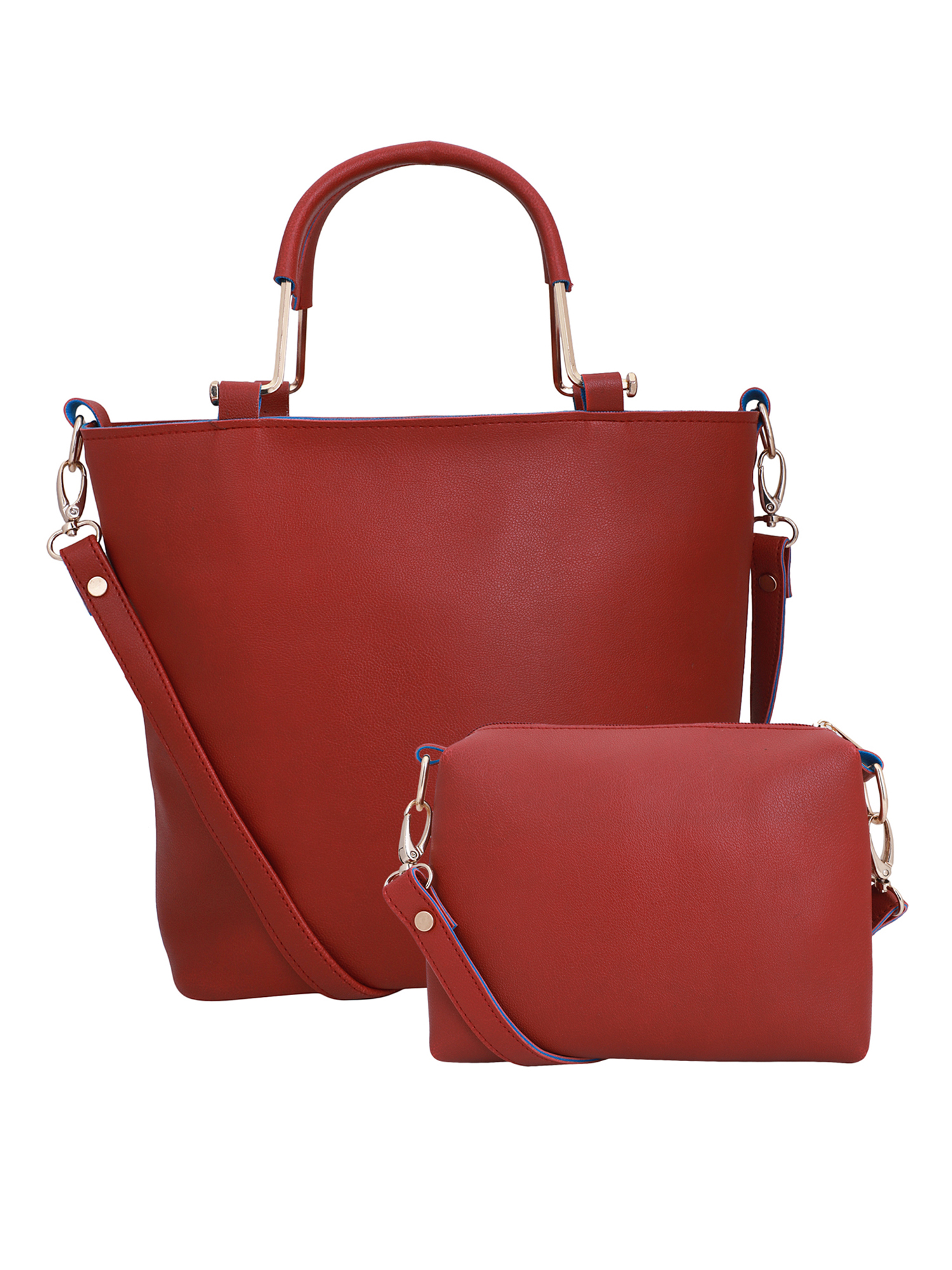 Lapis O Lupo WomenS Handbag And Sling Bag Combo Red Set Of 2