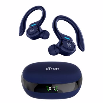 pTron Newly Launched Bassbuds Sports V3 TWS Earbuds with Mic, ENC Clear Calls, 10mm Dynamic Drivers,
