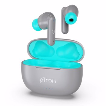 pTron Newly Launched Bassbuds Zen in-Ear Wireless TWS Earbuds with Quad ENC Mic TruTalk, 50Hrs Playt