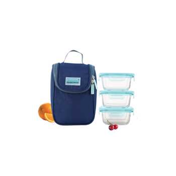 GLASS TRIO LUNCH BOX WITH BAG