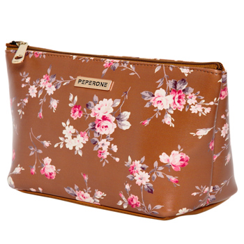 Peperone Joelene Tan Cosmetic Pouch