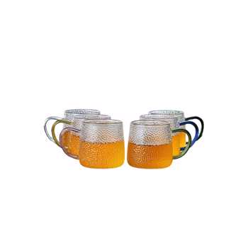 Borosilicate Glass cup Set of 6 pcs (350 ML each )