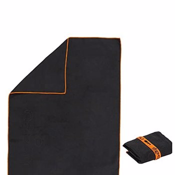 Decathlon Swimming Microfiber Towel Size M 60 X 80 Cm Charcoal Black