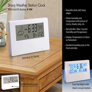 King Craft Sharp Weather Station Clock With Backlight  (A104)