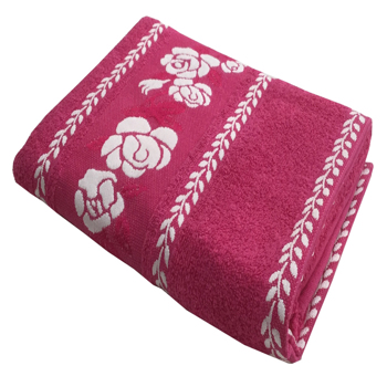 Lushomes Bath Towel With Jacquard Border For Women Assorted Colour As Per Stock