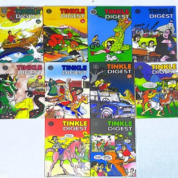 Tinkle Tinkle Single Digest Assorted Pack Of 10  (AA-3928)