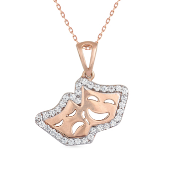 Qstreet Mood Changing Double Face Pendant