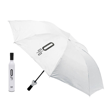 Style Homez Wine Bottle White 110 Cm Stylish 3 Fold Umbrella