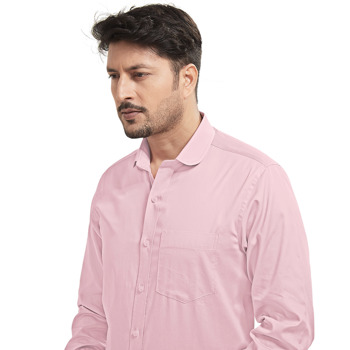 15 Buttons Satin Baby Pink Formal Shirt
