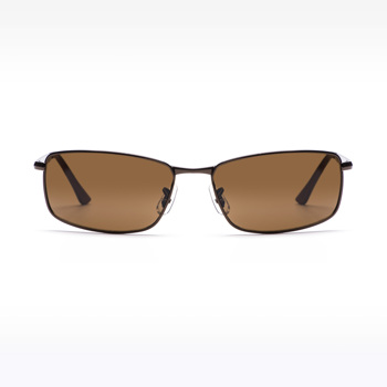 Z-Zoom Rectangle Polarised Grey Unisex SunglassesBronze