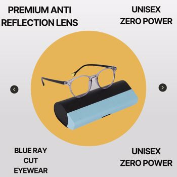 BM Optical Unisex Child Blue Ray Cut Spectacles Zero Power - (BLR03)