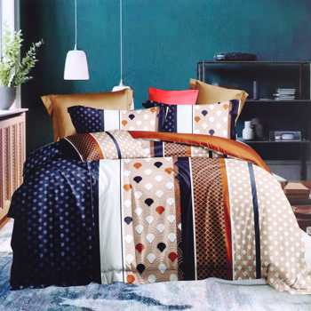 Double-Bed bedsheet with 2 pillow cover (Navy Blue)