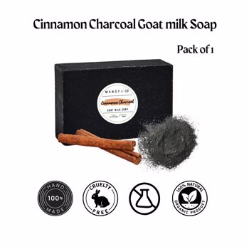 Cinnamon Charcoal Goatmilk Soap (Pack of 1)  (CCGMS1)