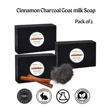 Cinnamon Charcoal Goatmilk Soap (Pack of 3)
