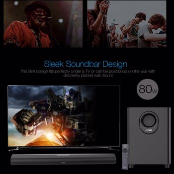 F&D HT-330 2.1 Channel Bluetooth Soundbar & Wireless Bluetooth Speakers