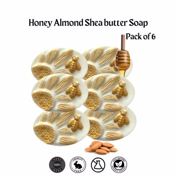 Honey Almond Shea Butter Soap (Pack of 6)