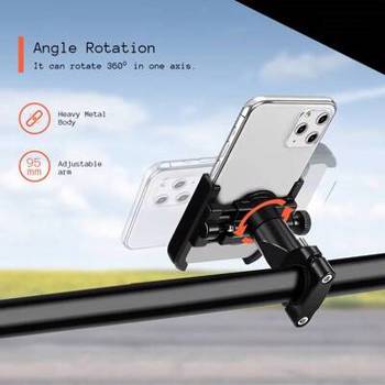 INSTAPLAY 360° Rotation Bike Mobile Holder with Adjustable Side Arm for Smartphones