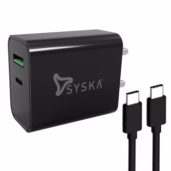 SYSKA PDQC20W 20W TRAVEL CHARGER