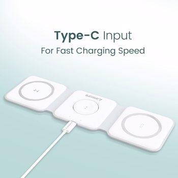 Ambrane 3-in-1 Wireless Charger AeroSync Tripad