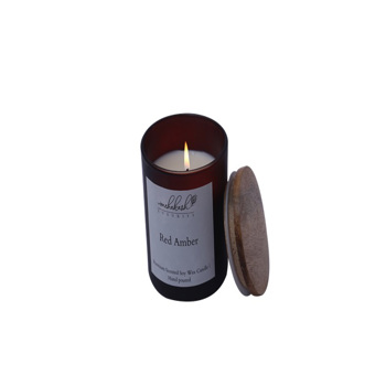 Frosted Glass (Amber) Candle - MK21