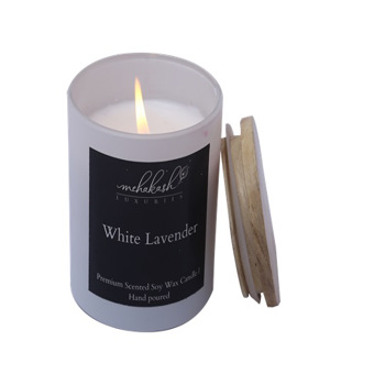 Frosted Glass (White) Candle - MK22