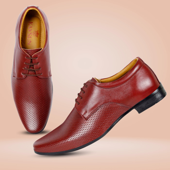 KAVSUN Genuine Leather Pointed Semi Formal Shoe (KV1461)