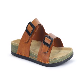 Feet Beat Slipper For Men Tan (KV193)