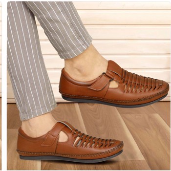 Kavsun Premium Roman Sandals For Men Tan