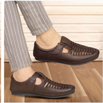Kavsun Premium Roman Sandals For Men Brown
