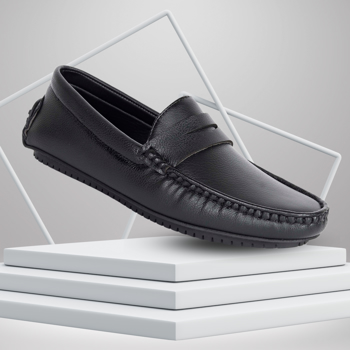 Kavsun Premium Stylish Matto Finish Loafers For Men Black (KV2095)
