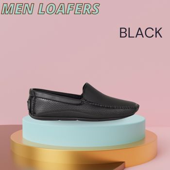 Kavsun Classy Matt Finish Driving Loafers Shoe For Men Black (KV2104)