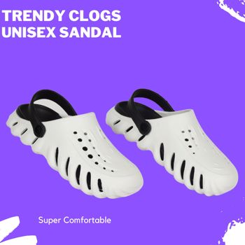 Kavsun Trendy  Clogs Sandal For Unisex White (KV3036)