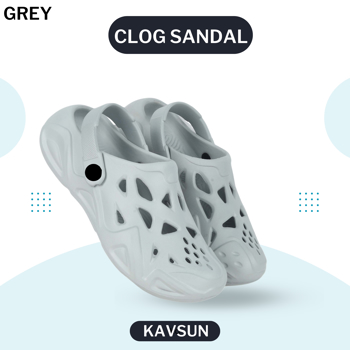 Kavsun Clogs Sandal For Men Grey (KV3045)