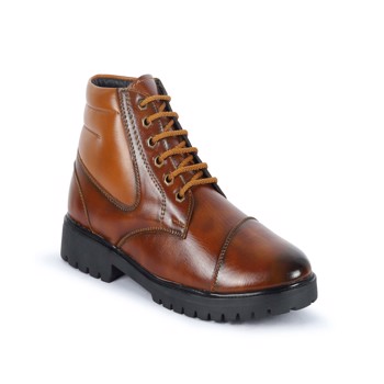 Kavsun High Ankle Derby Boot for Men Tan (KV4011)