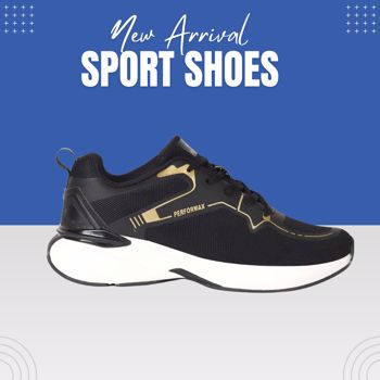Performax  Sport Shoes For Men Black  ( KV480)