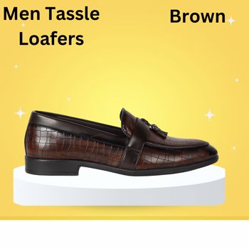 Kavsun Tassel Slipon Semi Casual Shoe For Men Brown (KV5009)