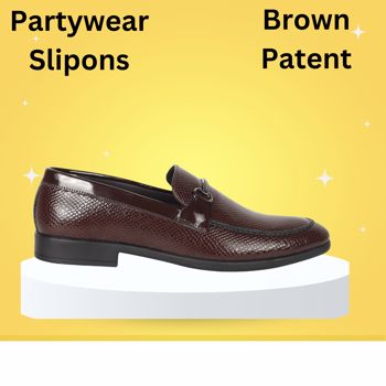 Kavsun Semi Casual Slipon Partywear Shoe For Men Brown (KV5013)